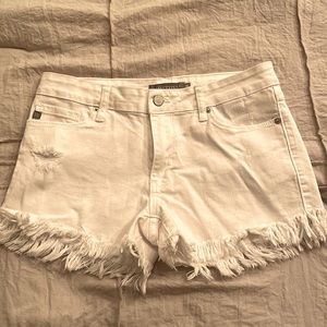White Jean Shorts